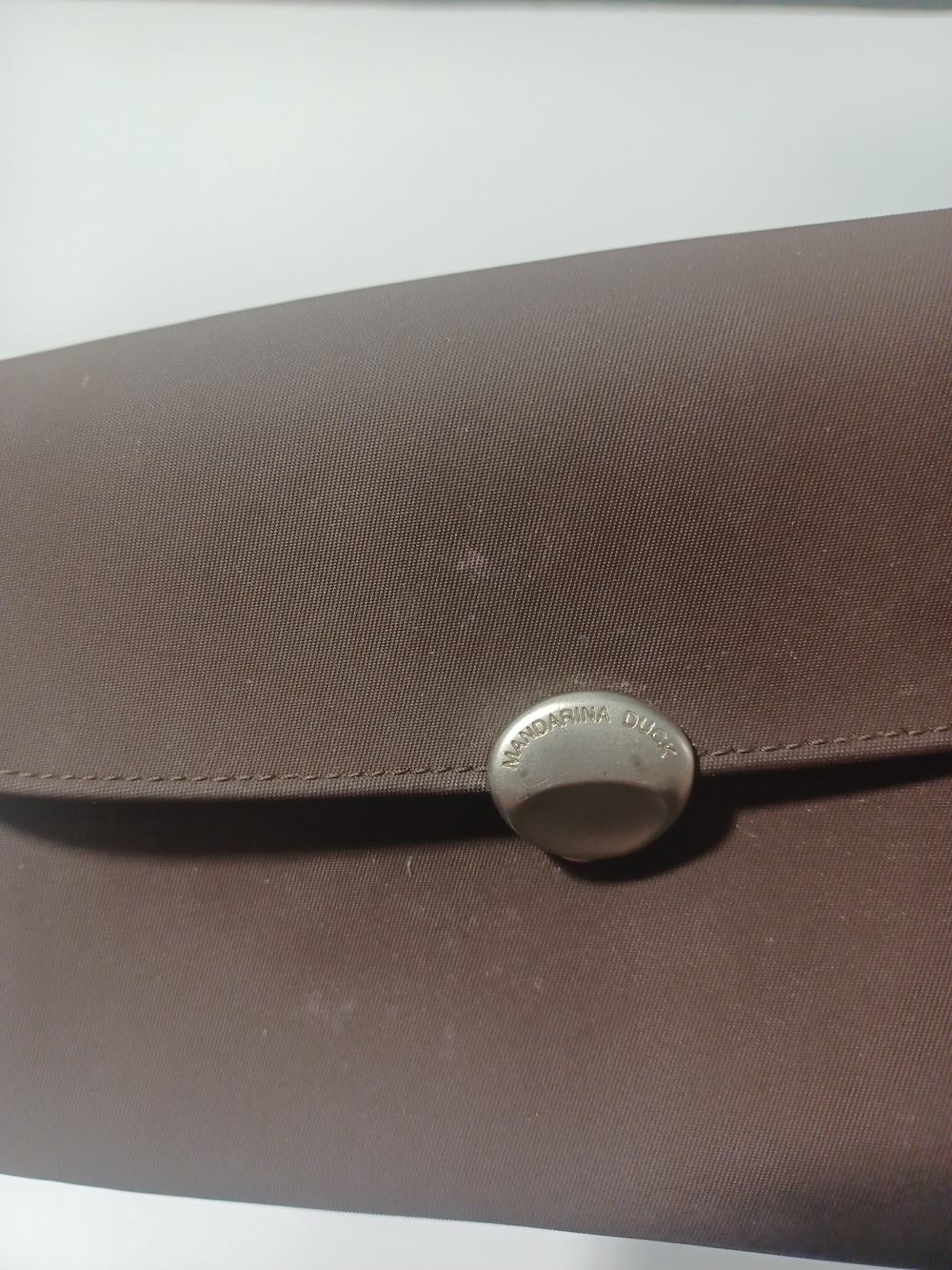 Mandarina Duck Chocolate Brown Clutch Wallet - Classic Button Closure - Picture 2 of 8